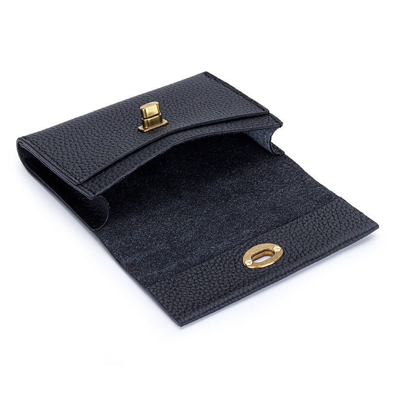 Women's Leather Short First Layer Cowhide Design Card Holder