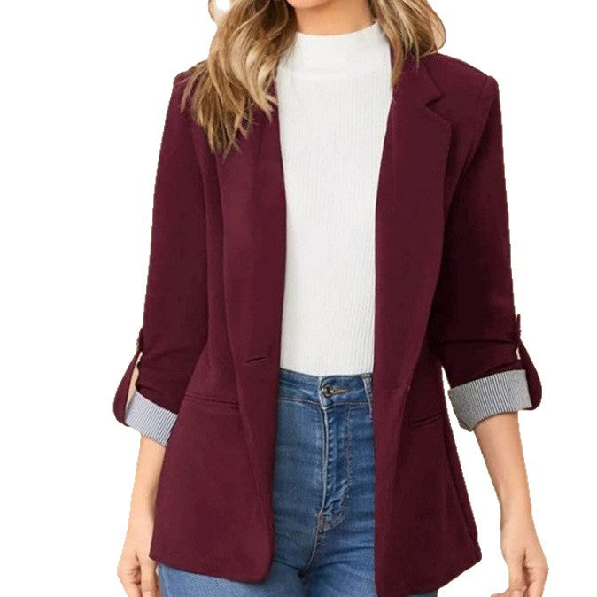 Beautiful Classy Fashion Stitching Lapel Graceful Small Suit