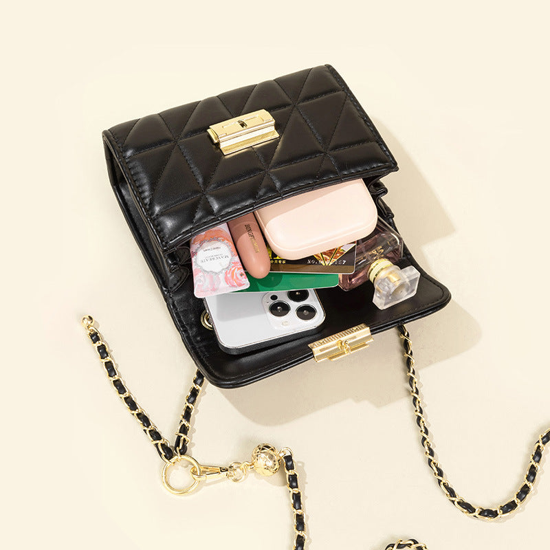 Women's Attractive Fashionable Rhombus Chain Quality Shoulder Bags