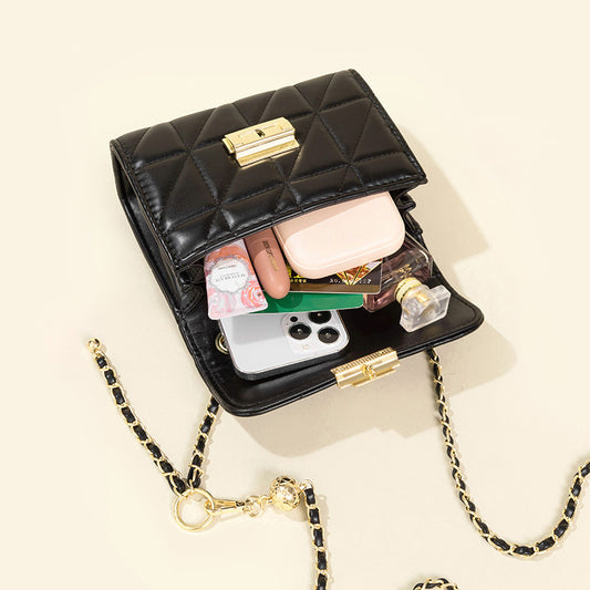 Women's Attractive Fashionable Rhombus Chain Quality Shoulder Bags