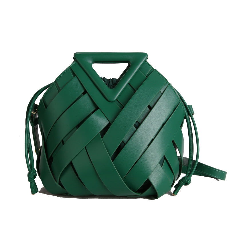 Women's High-grade Hand-woven Soft Leather Vegetable Basket Crossbody Bags