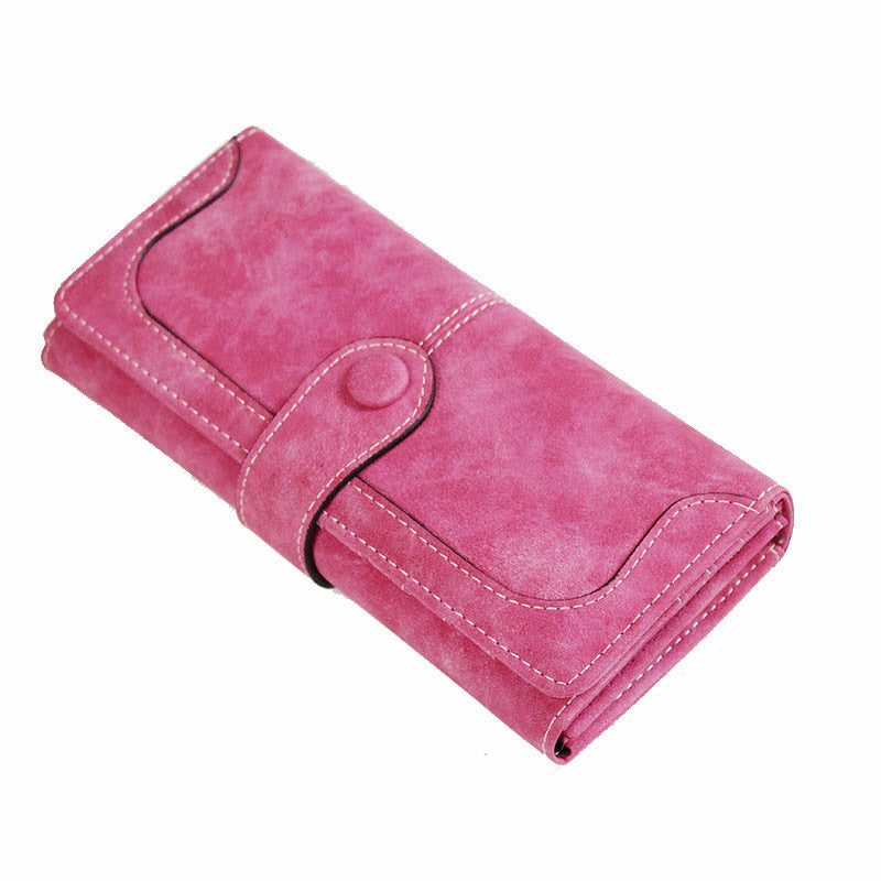 Women's Frosted Vintage Clutch Soft Leather Multifunctional Buckle