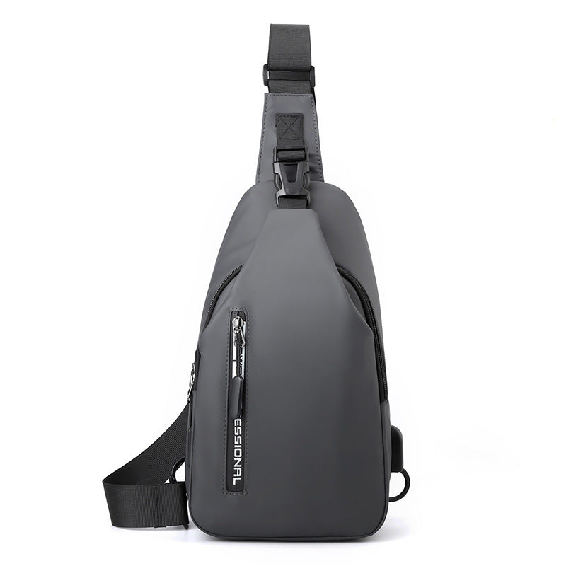 Men's Elegant Leisure Solid Color Korean Men's Chest Bags