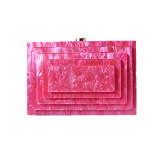 Women's Summer Dinner Retro Splicing Trendy Acrylic Evening Bags
