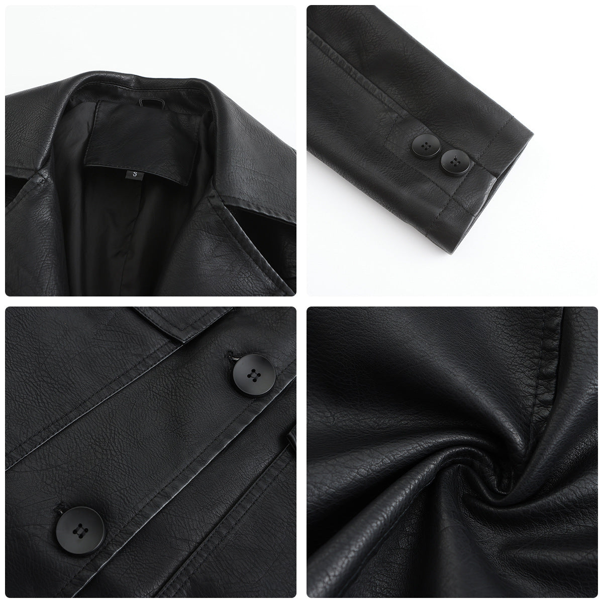 Leather Sleeve Wind Fashion British Female Jackets