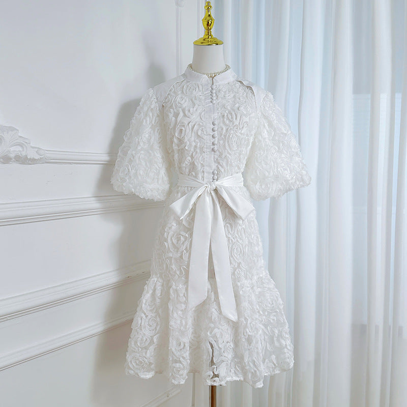 Women's Style Niche Dress French Temperament Three-dimensional Dresses