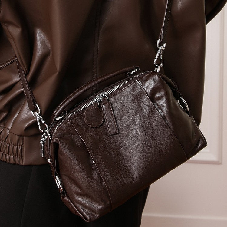 Women's Genuine Leather Pillow High-grade Large Capacity Handbags