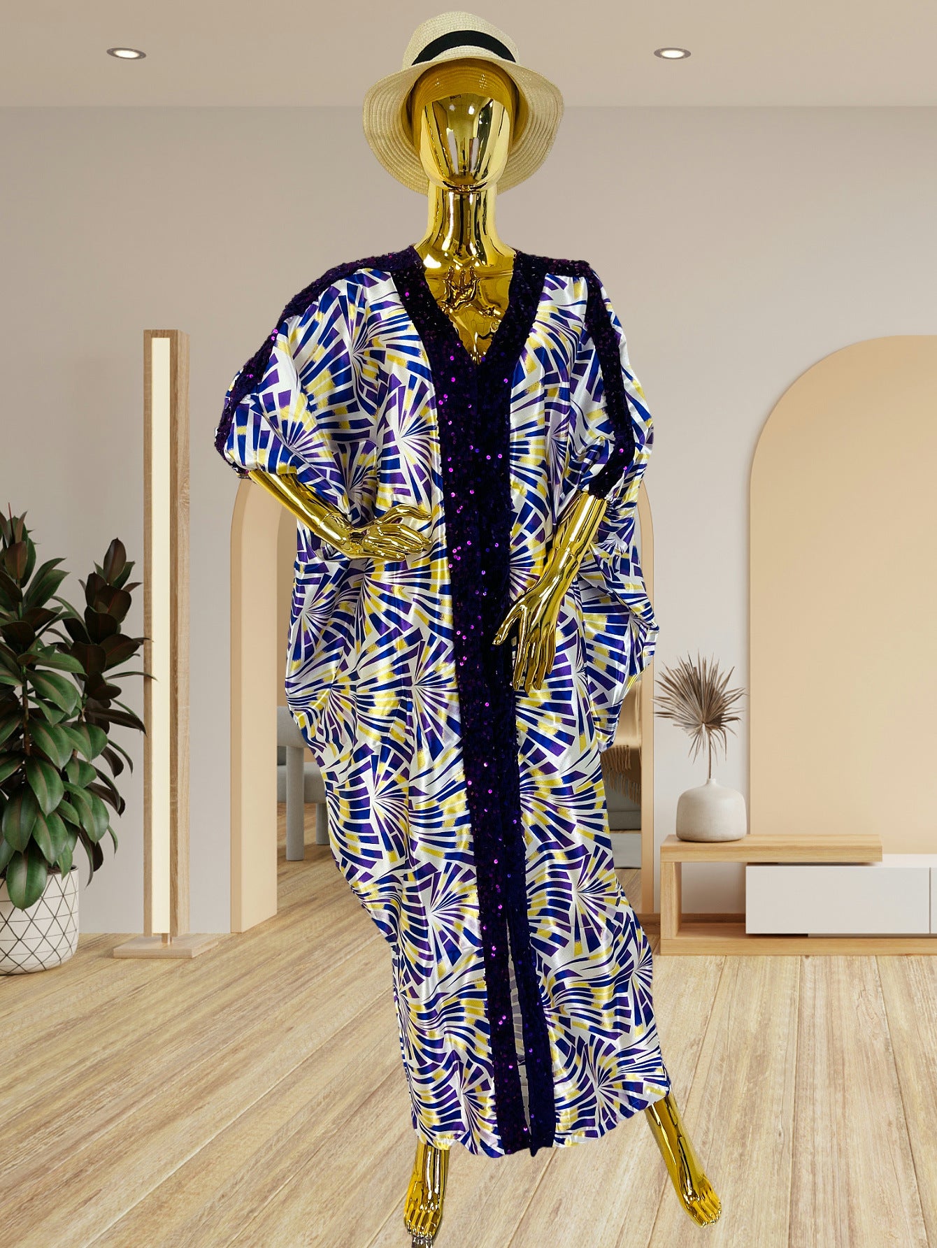 Stitching Printing Robe African Loose Print Dresses