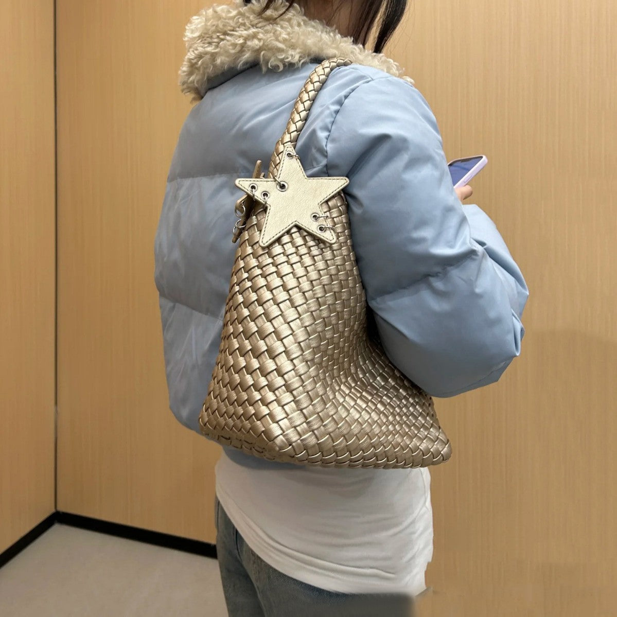 Women's Woven High-grade Exquisite Clutch Commute Underarm Bags