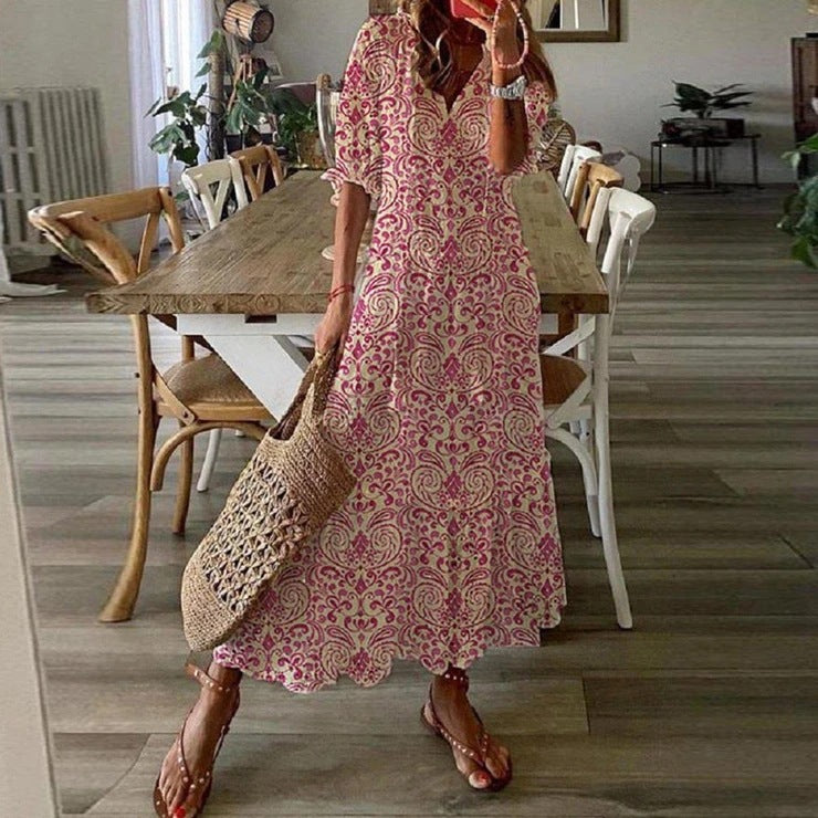 Women's Leisure Sweet Printed Tassel Sleeve Midi Shorts