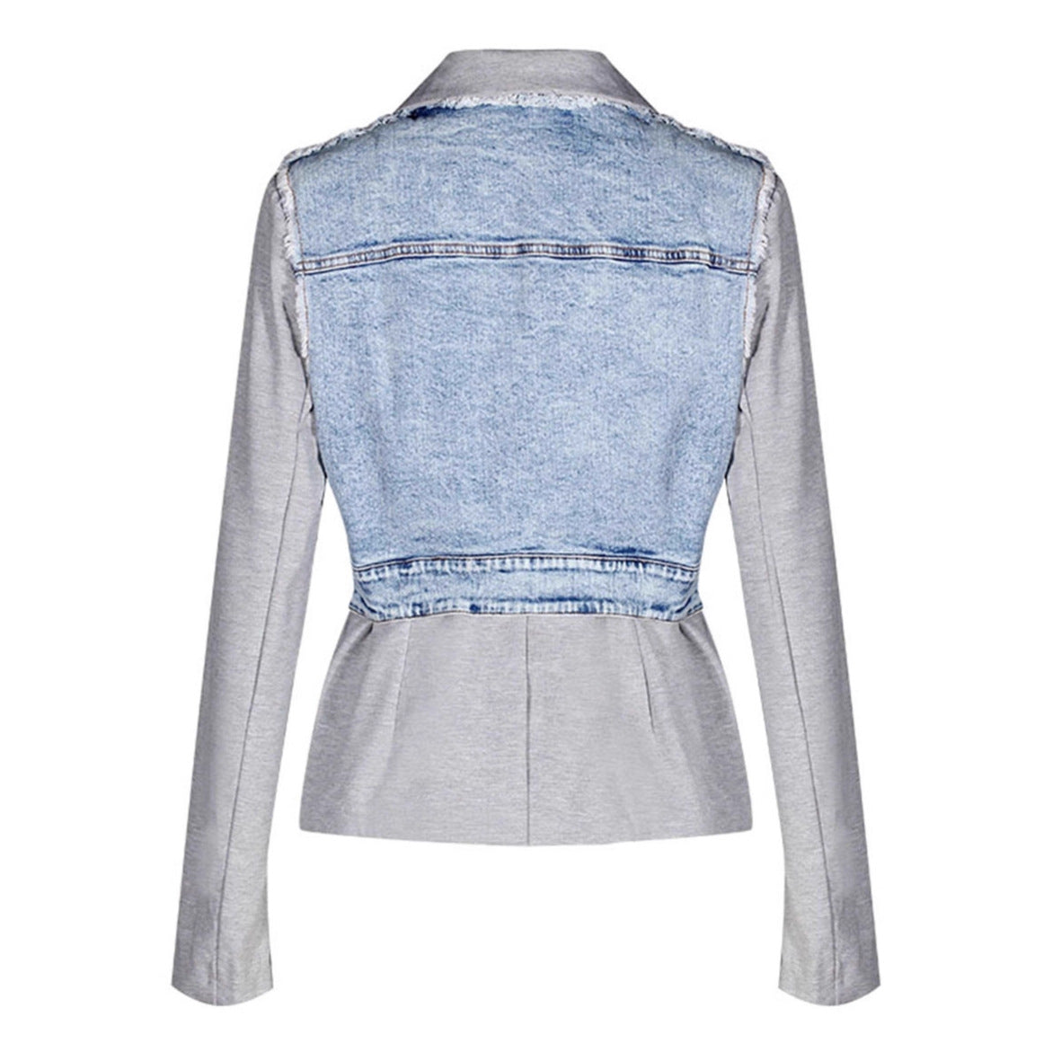 Denim Stitching Gray Autumn Design Sense Blazers