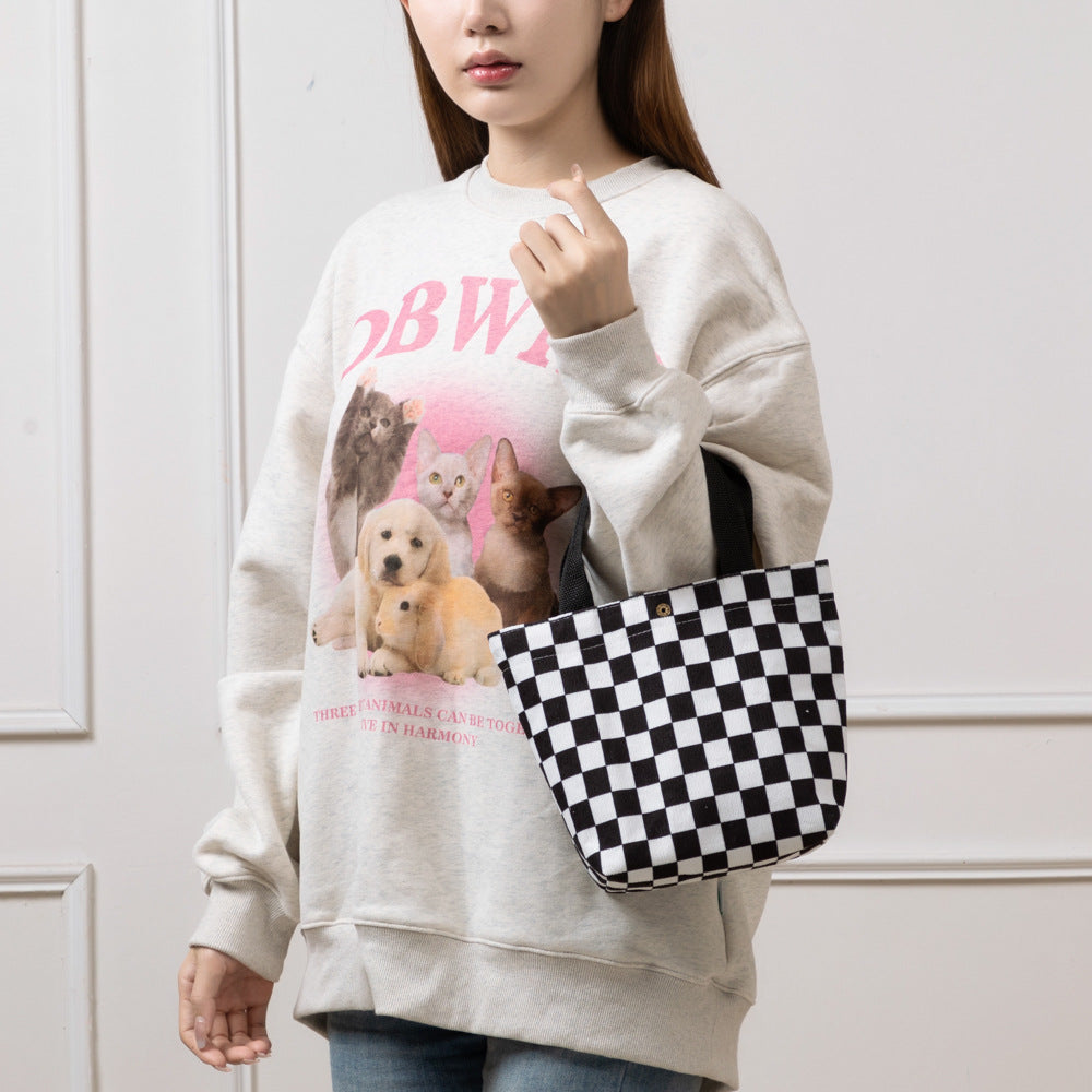 Style Corduroy Retro Woven Mummy Lunch Handbags