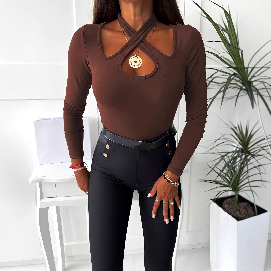 Cool Women's Sexy Sling Solid Color Women's T-shirt