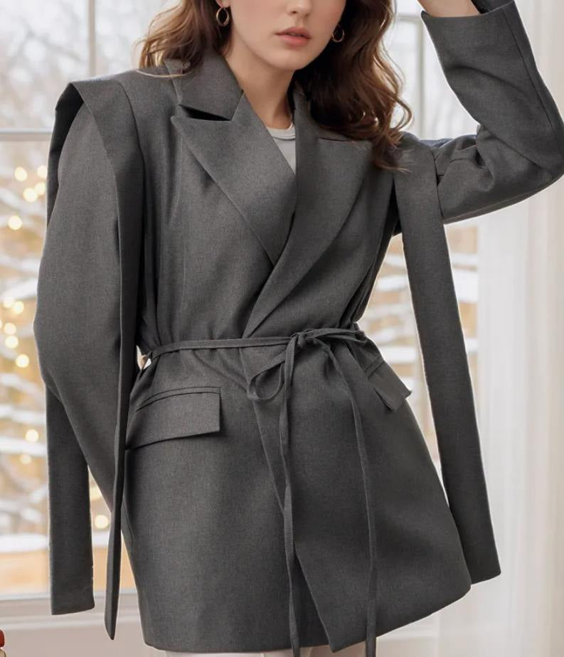 Autumn Solid Color Large Lapel Loose Coats