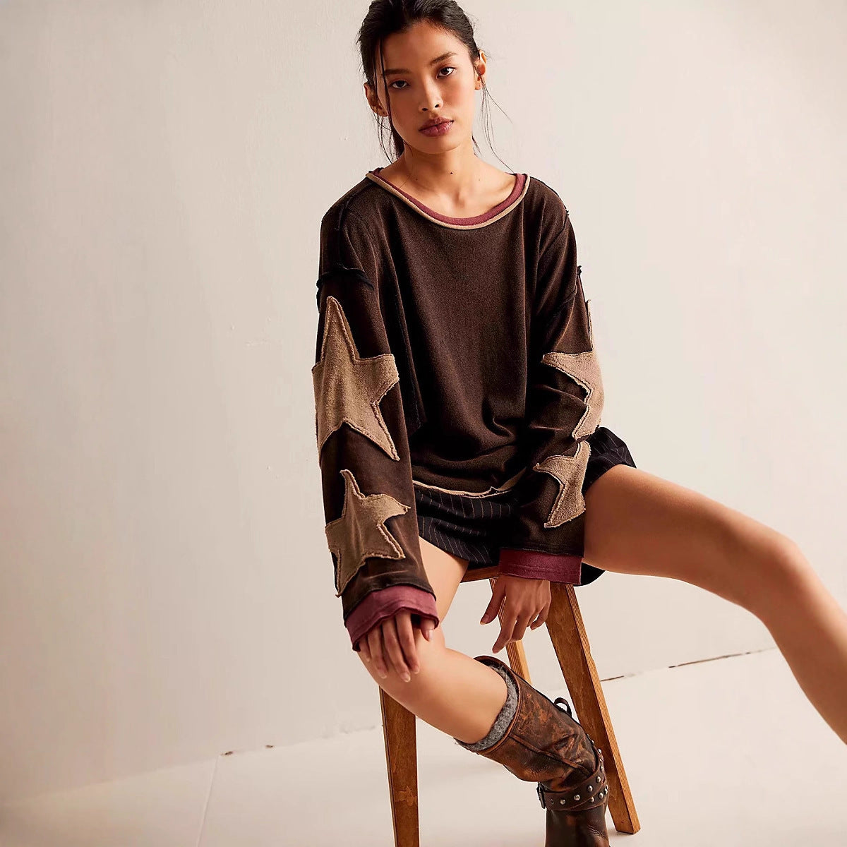 Women's Fashion T-shirt Long Sleeve Round Neck Women's Sweater, Sweater