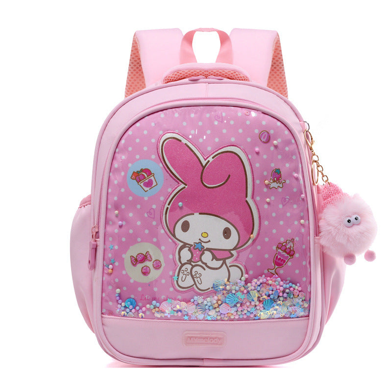 Women's & Children's & Cute Cartoon Lightweight Sequined Quicksand Kindergarten School Bags