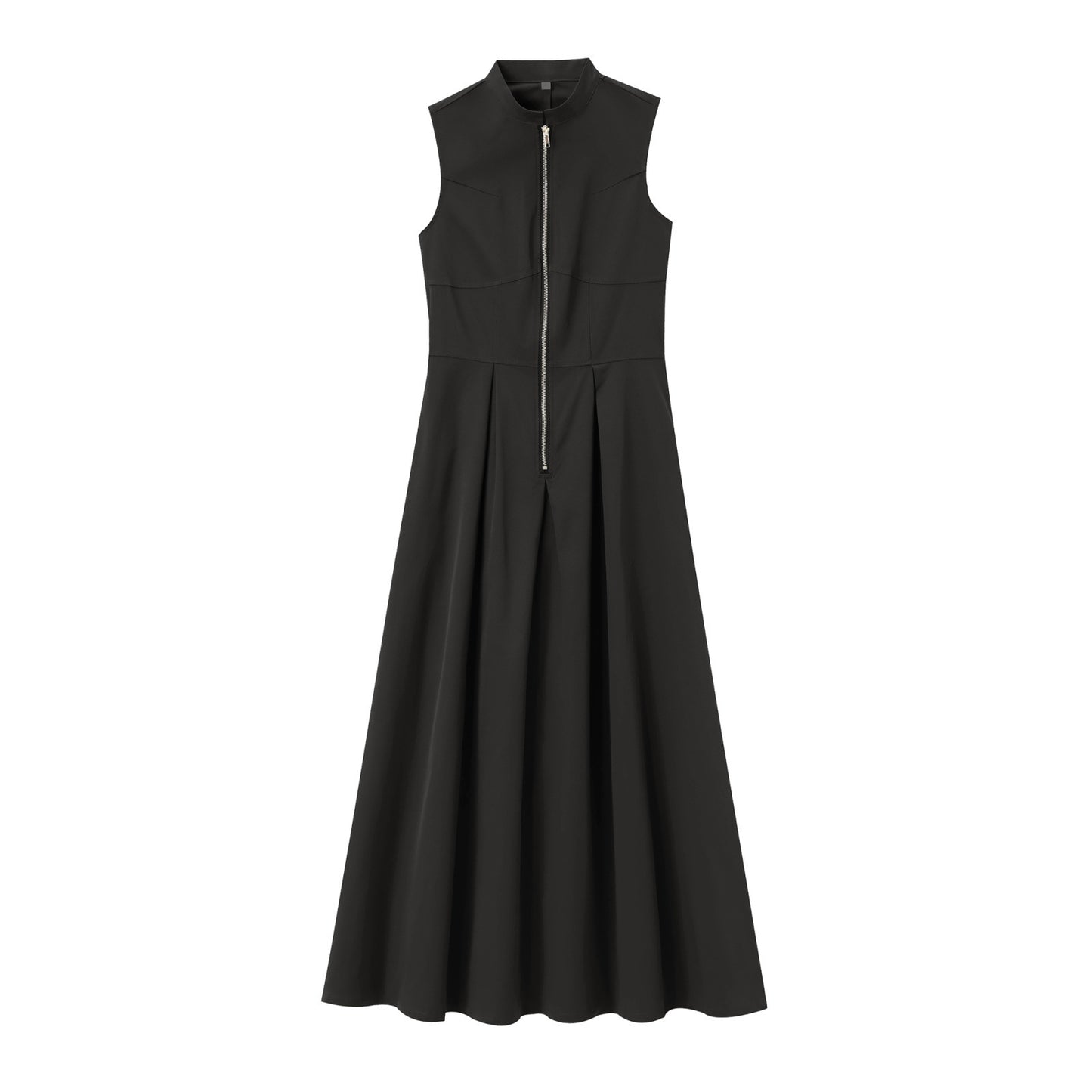 Women's Round Neck Sleeveless Waist Commuting Elegant Dresses