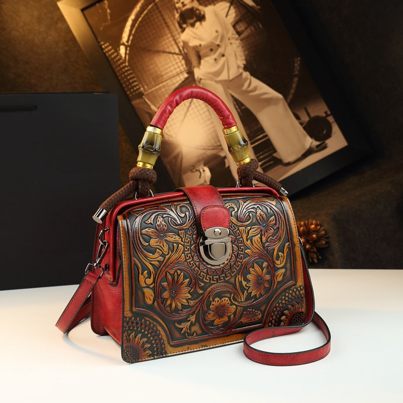 Women's Retro Clip Pouch Fashionable High-grade Minority Handbags