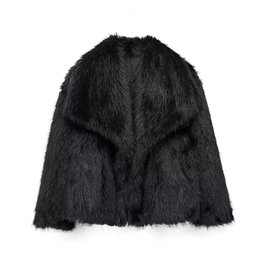 Women's New Fox Fur Furry Imitation Coats