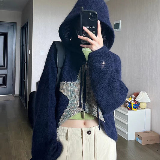 Women's Special Five-pointed Star Long Sleeve Hooded Sweaters