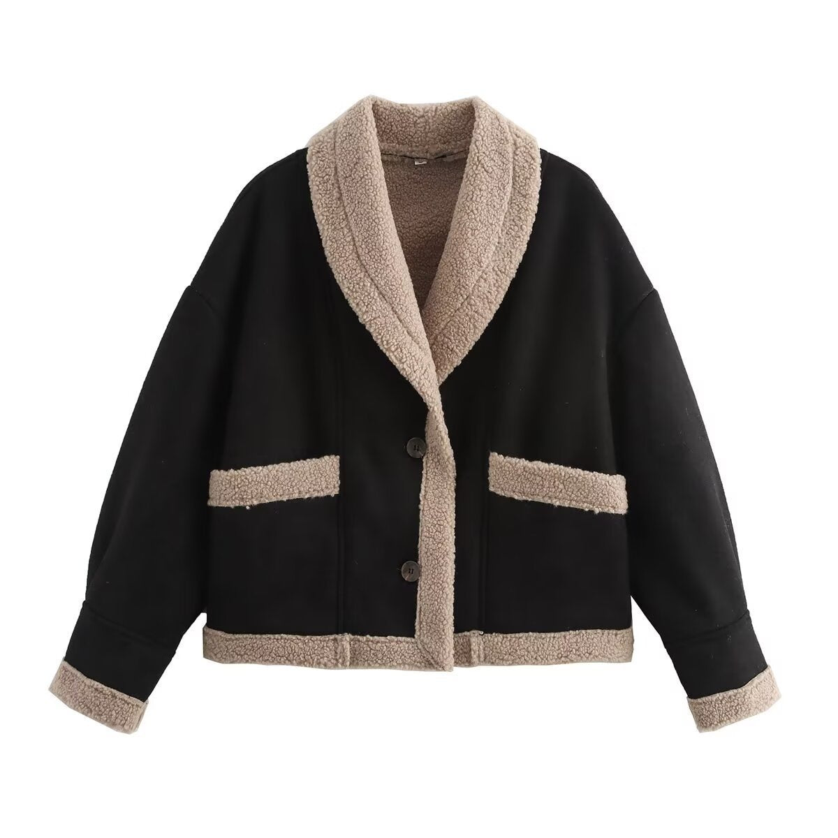 Women's Colors Fur Integrated Lamb Wool Thick Coats