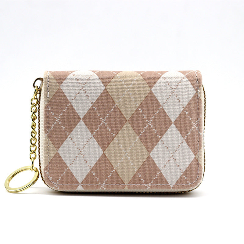 Women's Color Matching Expanding Korean Contrast Multiple Card Holder