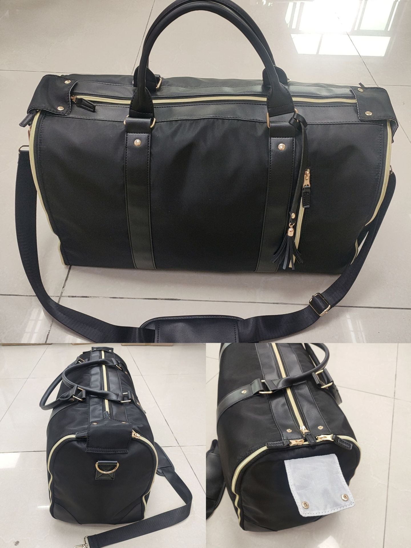 Women's Convenient Carry-on Garment Large Leather Canvas Travel Bags