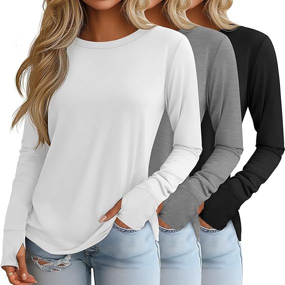 Women's Autumn Round Neck T-shirt Temperament Commute Blouses