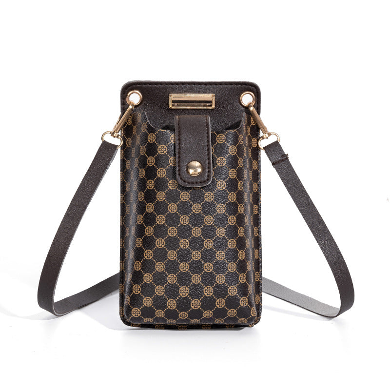 Women's Vertical Mobile Korean Packet Printed Crossbody Bags