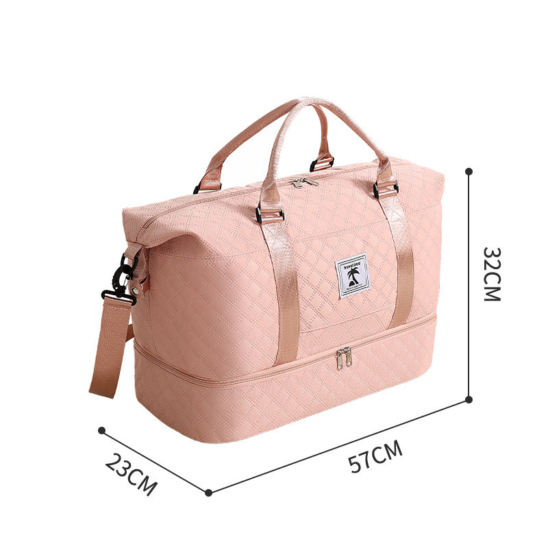 Rhombus Storage With Shoe Compartments Short Trip Yoga Fitness Bags