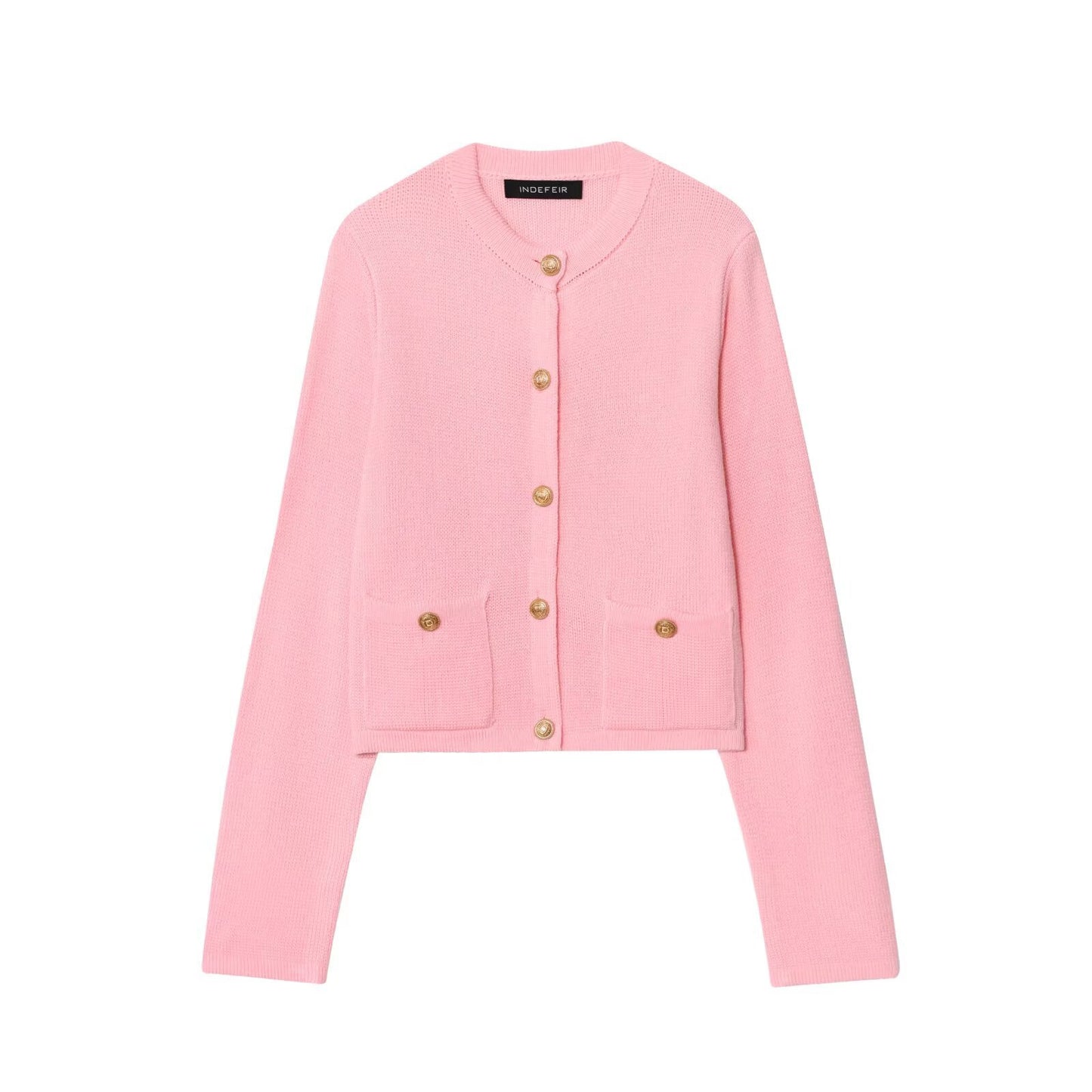 Women's Homemade Western Style Gold Decorated Row Knitwear