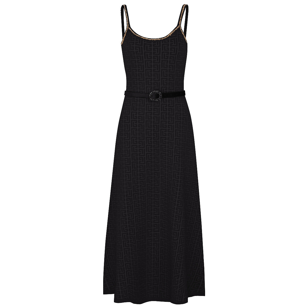 Women's Quality Fashion Knitted Popular Chain Belt Dresses