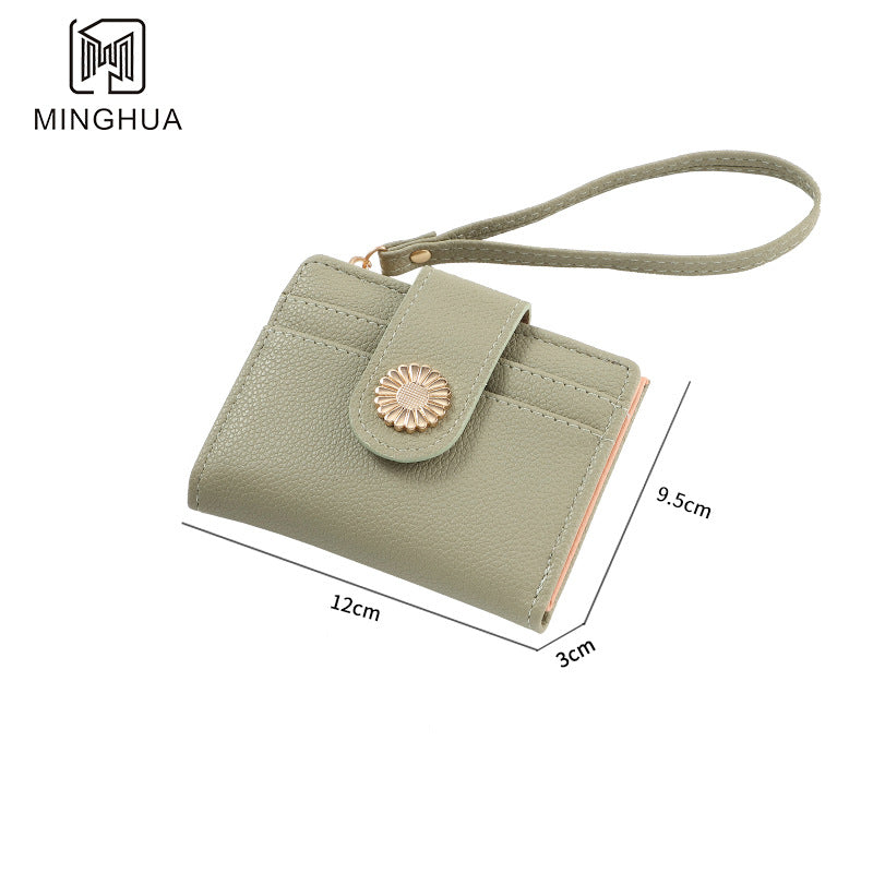 Women's Short Solid Color High-grade Zipper Ladies Wallets