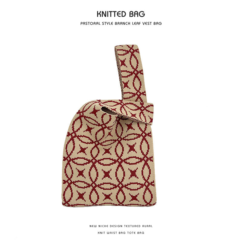 Women's Knitted Vest Versatile Large Capacity Commuter Handbags