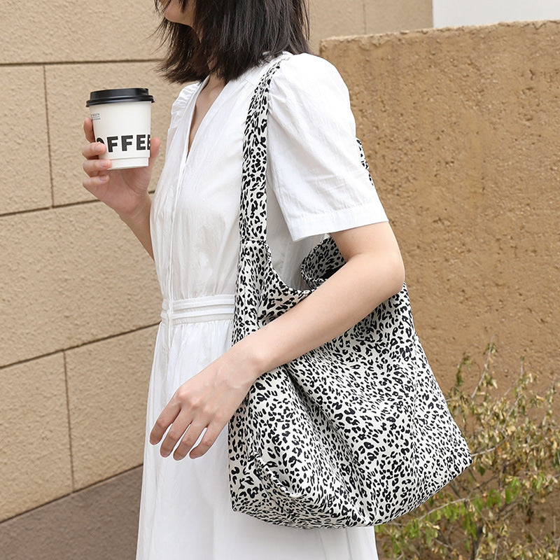 Artistic Canvas Fashion Leopard Print Mori Crossbody Bags