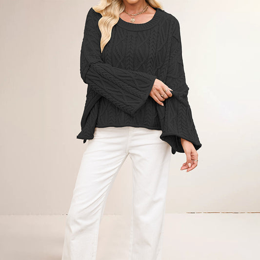 Women's Classy Cable Loose-fitting Solid Color Sweaters
