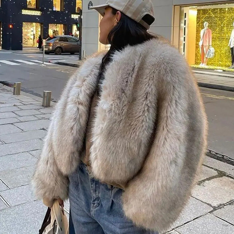 Women's Fur Casual Street Style Fox Coats
