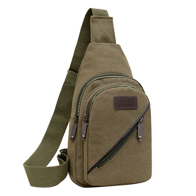 Men's Classic Fashion Slanted Canvas Multifunctional Bags