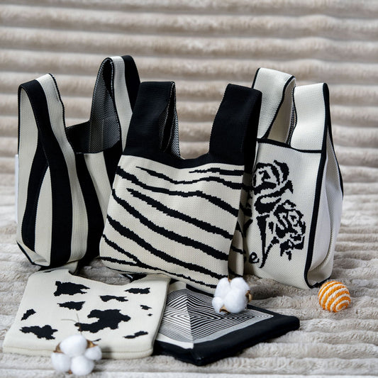 Women's Stylish Knitted Woven Vest Simple Handbags