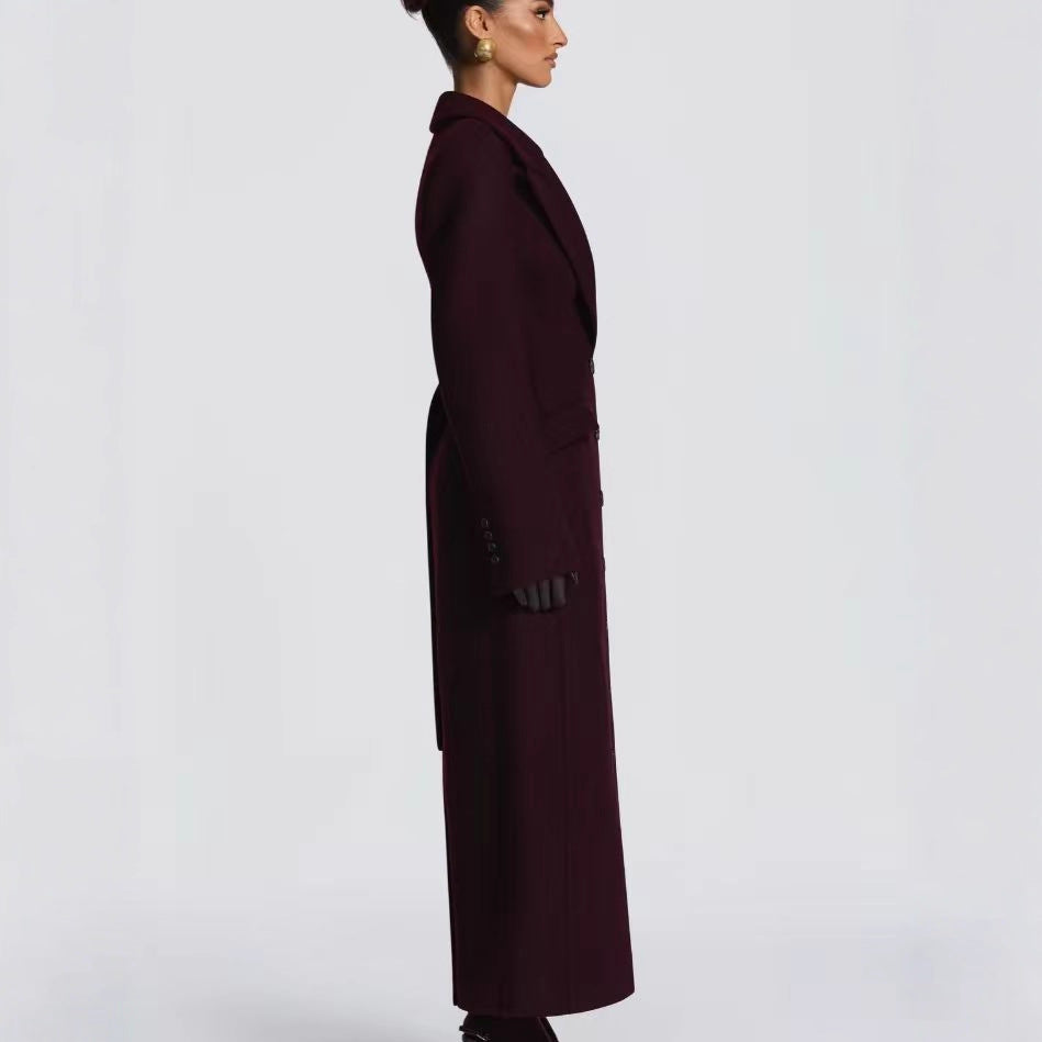 Elegant Single-breasted Large Lapel Loose Solid Coats