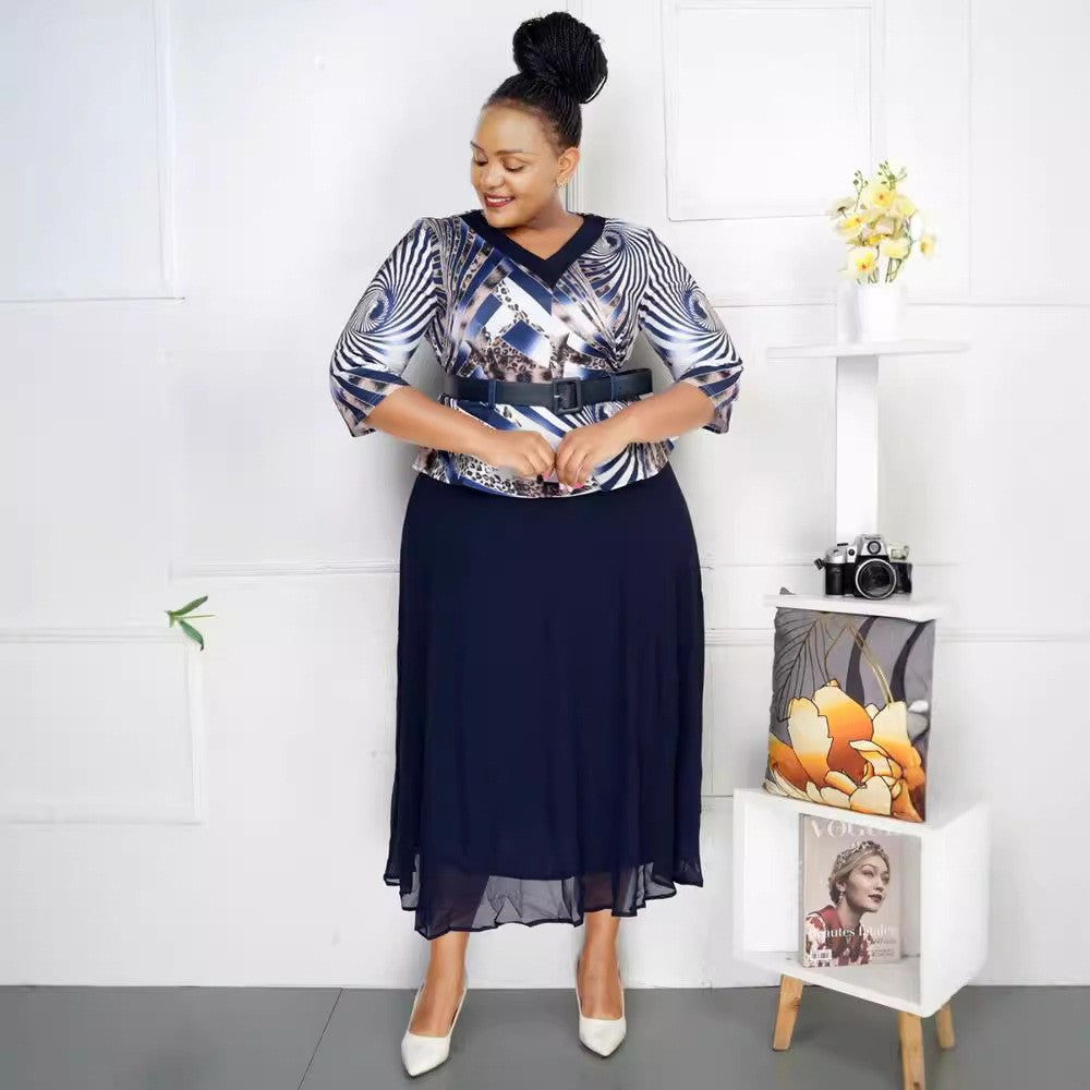 Women's African Sleeves Mother's Printed Dress Dresses