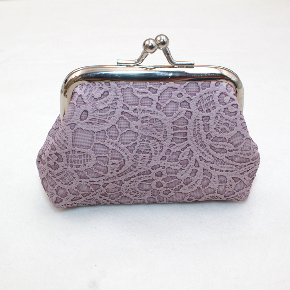 Lace Embossed Cute Mini Object Storage Ladies Wallets