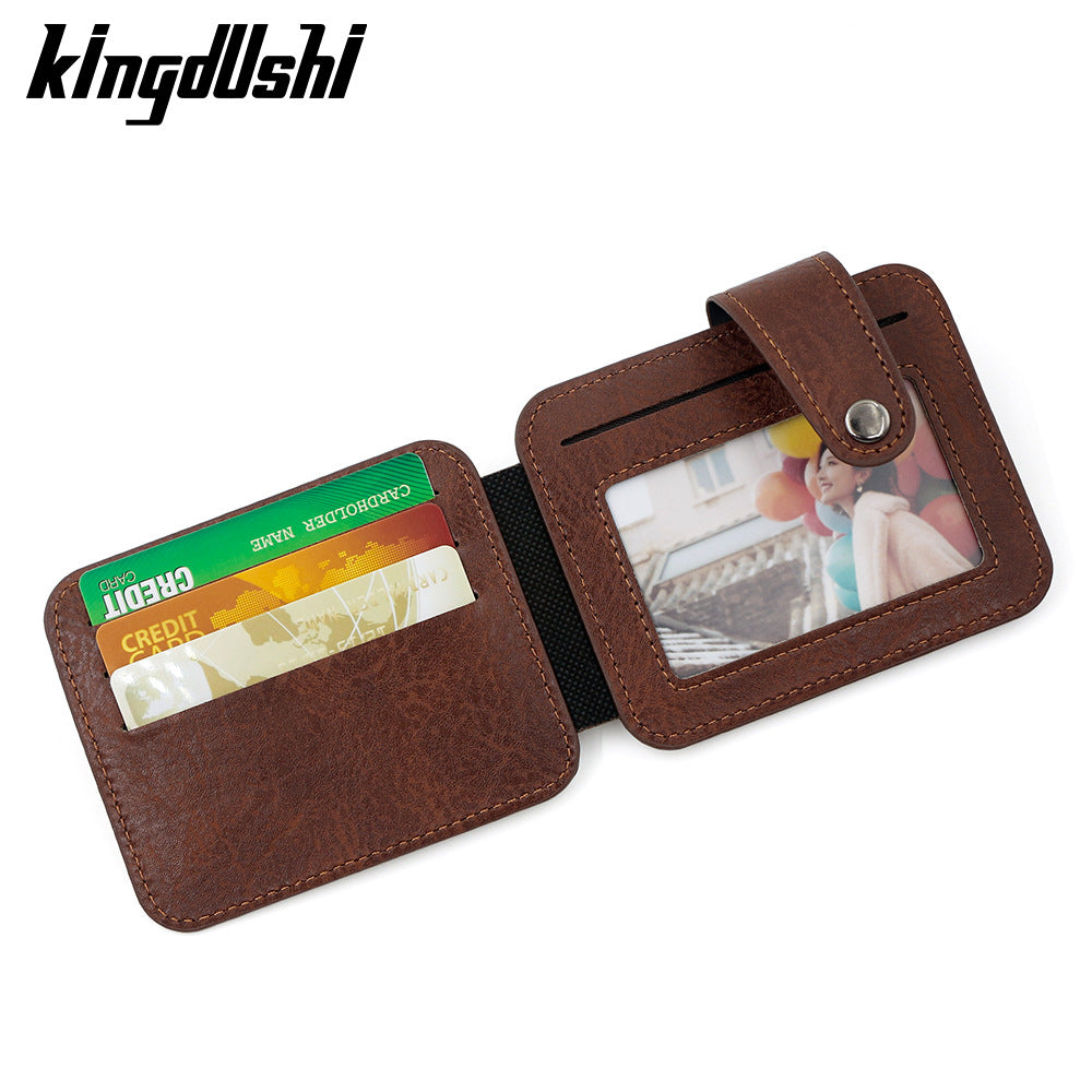 Retro Easy Matching Snap Multiple Slots Card Holder