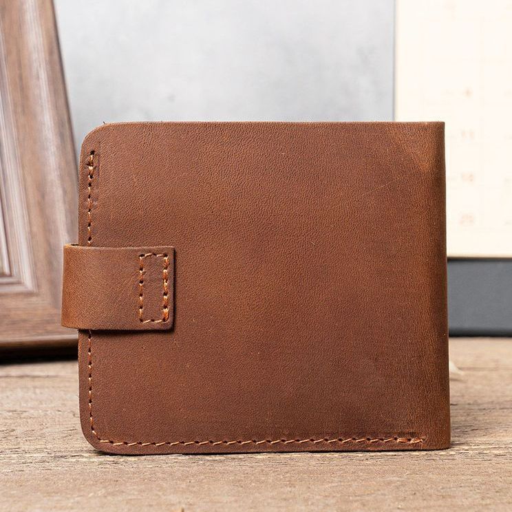 Men's Short Genuine Leather Money Simple Thin Card Holder