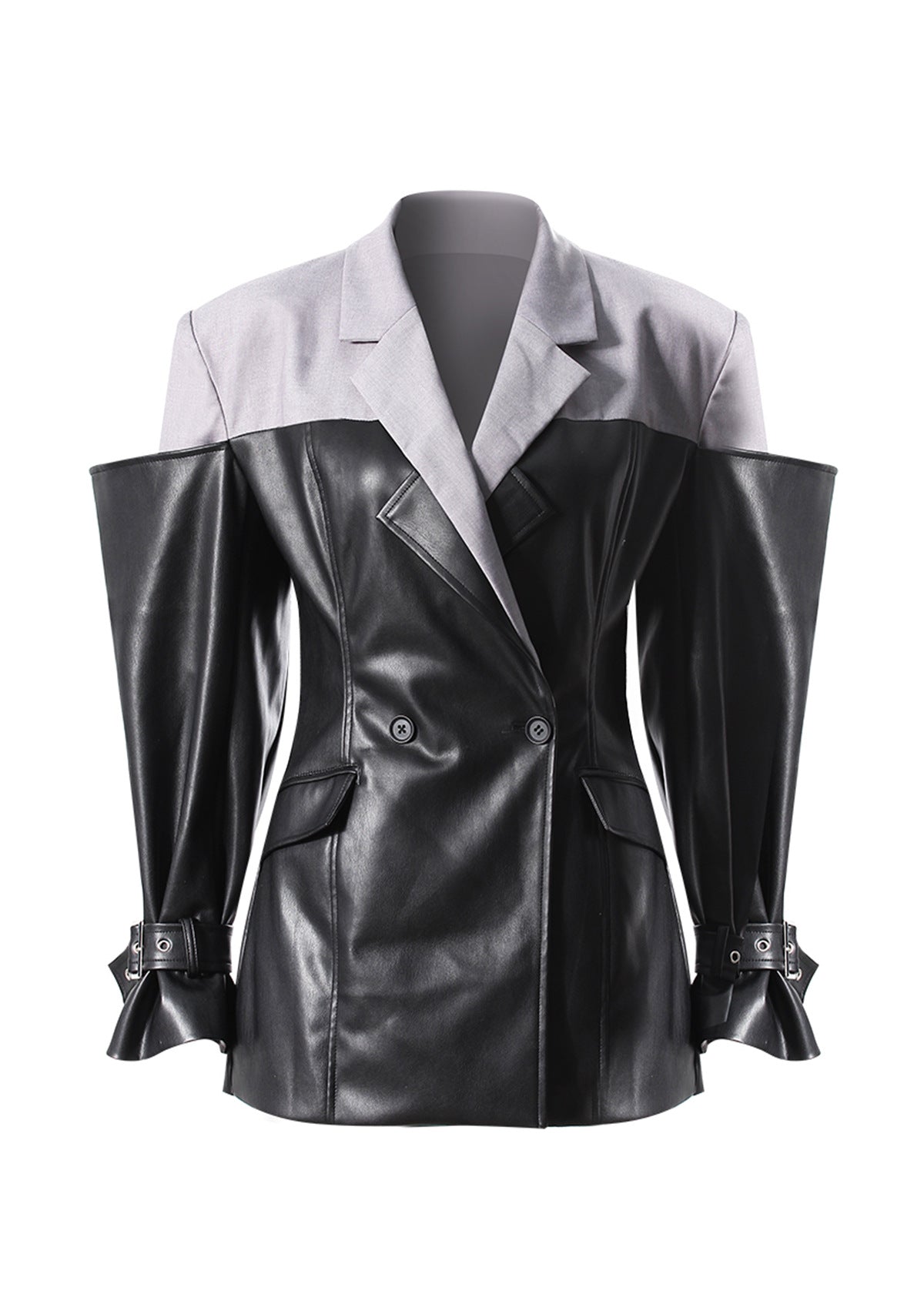 Women's Designer Leather Stitching Autumn Unisex Style Blazers
