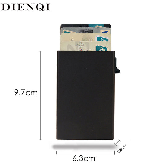 Men's Aluminum Alloy Box Automatic Pop-up Side Card Holder