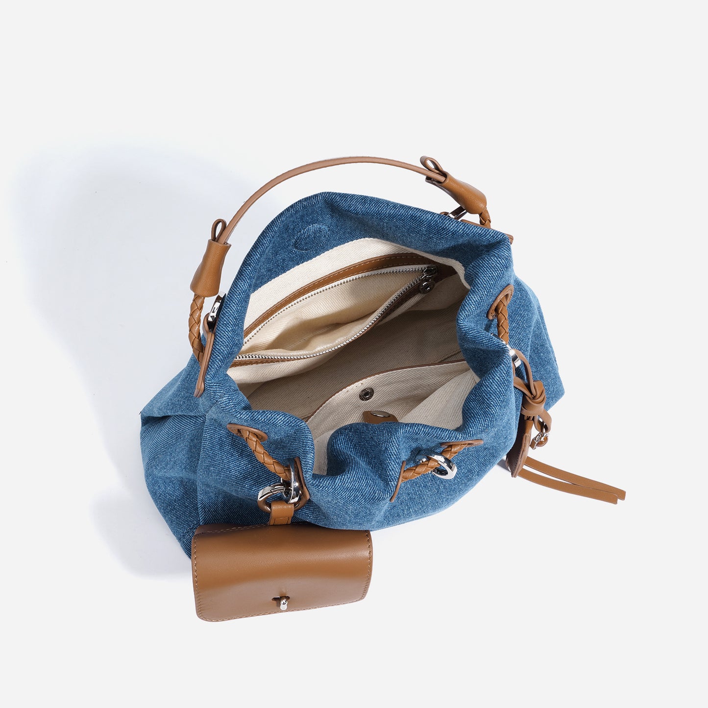 Denim Genuine Leather Design High-grade Fashion Crossbody Bags