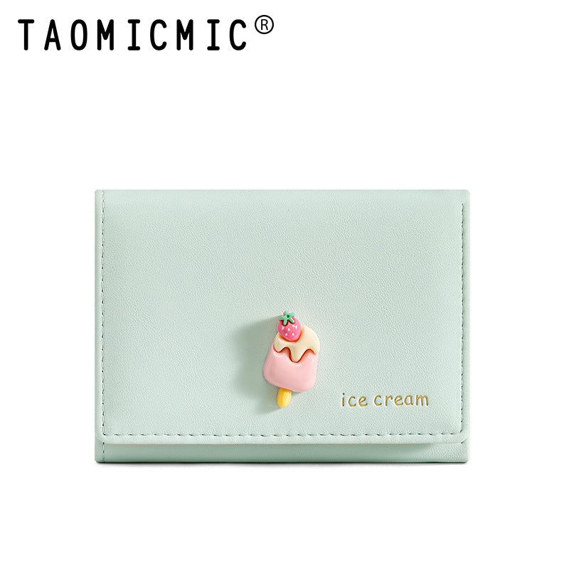 Women's Style Cute Short Trendy Cartoon Leather Ladies Wallets