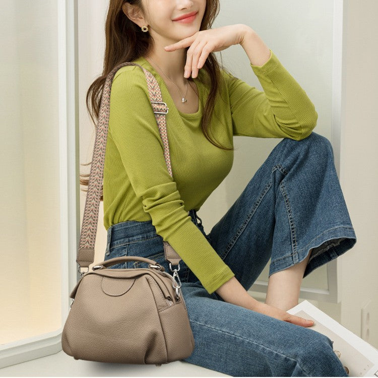 Popular Women's Genuine Leather Versatile Retro Crossbody Bags