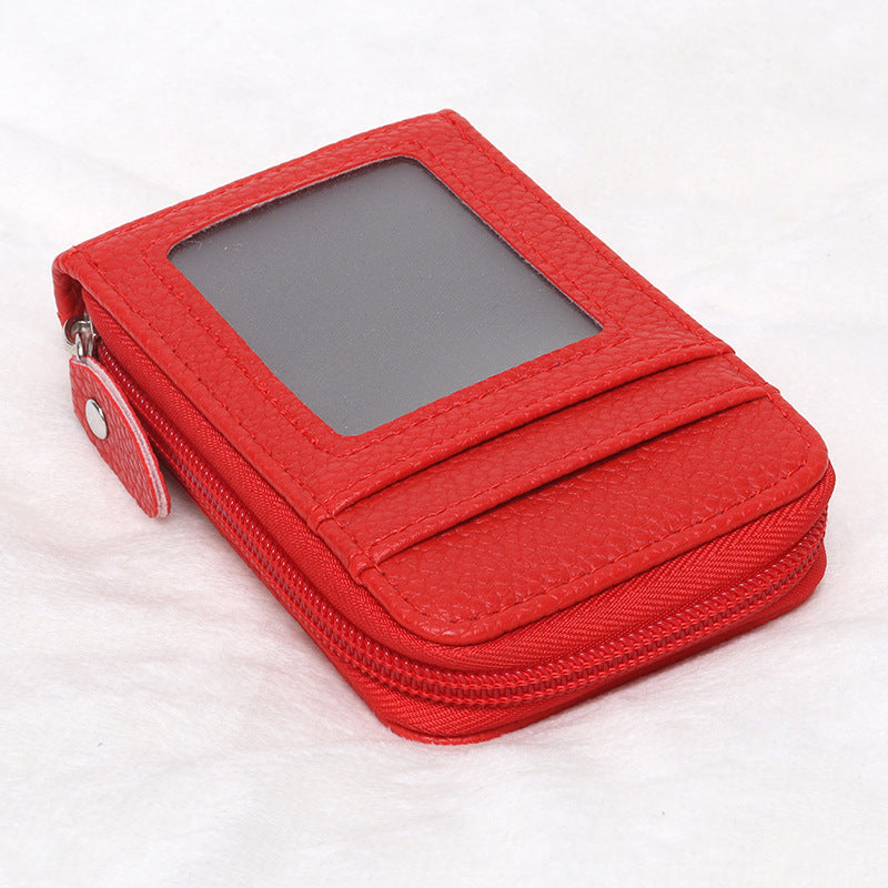 Creative Organ Multifunctional Zipper Vertical Short Card Holder